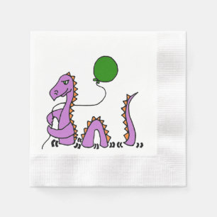 Lustiges Loch- Nessmonster mit Ballon Serviette
