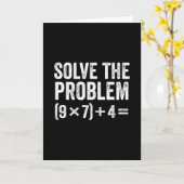 Lustiges Löse das Problem 67 Meme Six Seven Karte (Gelbe Blume)
