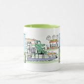 Lustiges Luft-Bootfahrt Croc Comic Tasse (Zentrum)