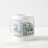 Lustiges Luft-Bootfahrt Croc Comic Tasse (Vorderseite Links)