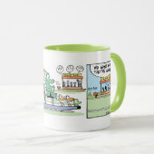 Lustiges Luft-Bootfahrt Croc Comic Tasse (VorderseiteRechts)