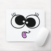 Lustiges Mädchen-Gesicht Mousepad (Mit Mouse)