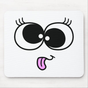 Lustiges Mädchen-Gesicht Mousepad