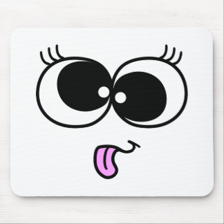 Lustiges Mädchen-Gesicht Mousepad