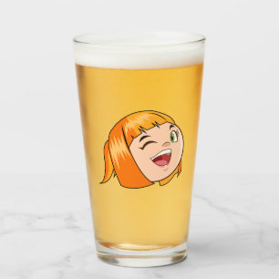 lustiges Mädchen Glas