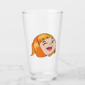 lustiges Mädchen Glas (Vorderseite)