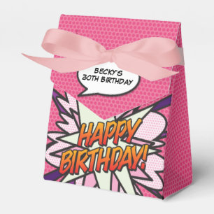 Lustiges Mädchen-Rosa Modern Comic-Book Geburtstag Geschenkschachtel