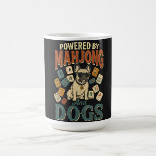 Lustiges Mahjong Französische Bulldogge Retro Hund Kaffeetasse
