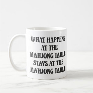 Lustiges Mahjong-Liebhaber-Zitat Mahj Humor Spaß Kaffeetasse