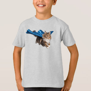 Lustiges Maine-Coon-Superhelden-Kinder-T-Shirt T-Shirt