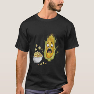 Lustiges Mais Gemüse Popcorn Humor Kunst Design T-Shirt