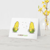 Lustiges Mais-Sprichwort traurig zu den albernen Karte (Gelbe Blume)