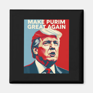Lustiges Make Purim Great Again Purim-Kostüm Trump Magnet