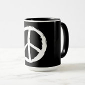 lustiges, malerisches PEACE SIGN | Tasse (VorderseiteRechts)