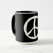 lustiges, malerisches PEACE SIGN | Tasse (Vorderseite Links)