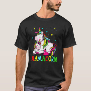 Lustiges Mamacorn-Einhorn-Autismus-Kostüm Mama Mut T-Shirt