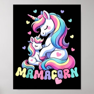 Lustiges Mamacorn-Kostüm Muttertag Einhorn-Mama Poster