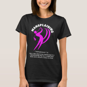Lustiges MANSPLAINING Damen Golf Sarkasmus T-Shirt