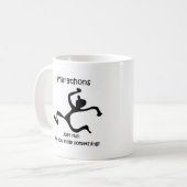 Lustiges Marathon Kaffeetasse (Vorderseite Links)