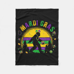 Lustiges Mardi Gras Bigfoot Karneval Orleans Fleecedecke