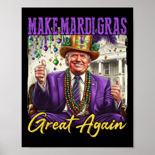 Lustiges Mardi Gras Donald Trump Mardi Gras Amerik Poster