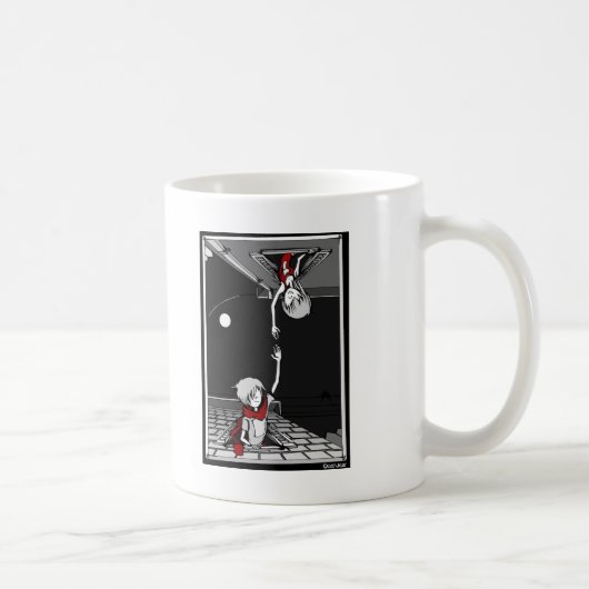 Lustiges Material Kaffeetasse (Rechts)
