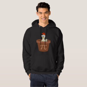 Lustiges Mathe der Huhn-Fleischpastete-(Topf-PU) Hoodie