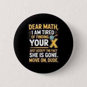 Lustiges Mathe-Design für Jungen Mädchen Mathe-Leh Button