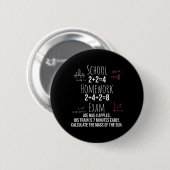 Lustiges Mathe-Geschenk für Teenager-Mädchen Tween Button (Vorne & Hinten)