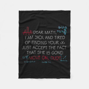 Lustiges Mathe-Zitat Liebe Mathe Zieh Weiter Typ M Fleecedecke