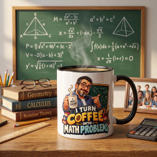 Lustiges Mathematik-Lehrer-Kaffee-Zitat Zweifarbige Tasse