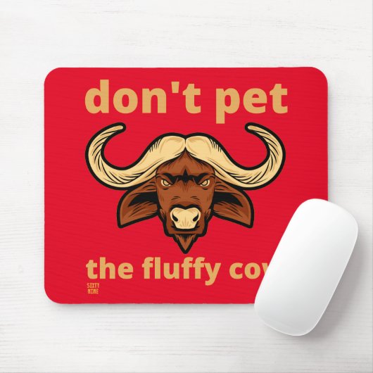 lustiges Mauspad "FLUFFY COW" (Mit Mouse)
