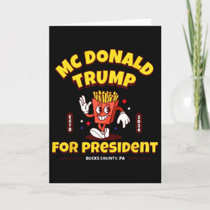 Lustiges Mcdonald Trump Für Präsident 2024 Französ Karte