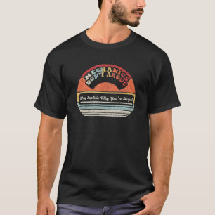Lustiges Mechanikergeschenk Retro-Mechaniker Strei T-Shirt