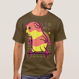 Lustiges Meerschweinchen Retro Vintage Stil Männer T-Shirt