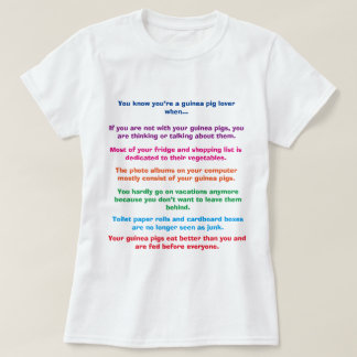 Lustiges Meerschweinchen-Shirt T-Shirt