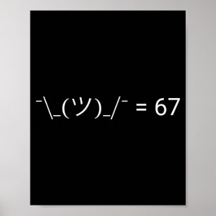 Lustiges Meh 67 Meme Poster