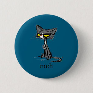 Lustiges Meh-Katzen-Geschenk für Katzenliebhaber Button