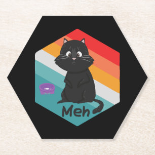 Lustiges Meh Katzen-Geschenk für Katzenliebhaber K Untersetzer