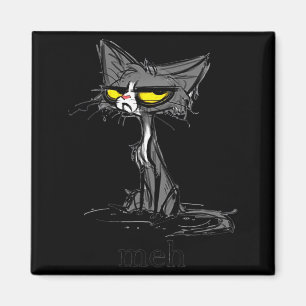 Lustiges Meh-Katzen-Geschenk für Katzenliebhaber Magnet