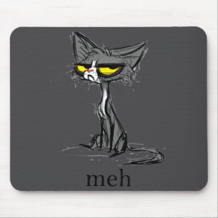 Lustiges Meh Katzen-Geschenk für Katzenliebhaber Mousepad