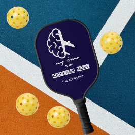 Lustiges Mein Gehirn ist im Flugmodus Kollege Reis Pickleball Schläger