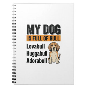 Lustiges Mein Hund ist voller Stier Beagle Vintage Notizblock
