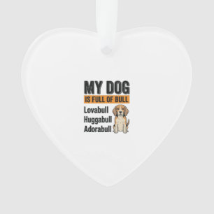 Lustiges Mein Hund ist voller Stier Beagle Vintage Ornament