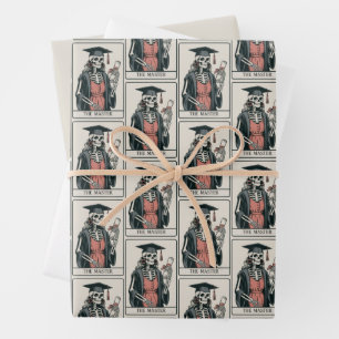 Lustiges Meister-Abschlussgeschenk Skelett Absolve Geschenkpapier Set