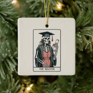 Lustiges Meister-Abschlussgeschenk Skelett Absolve Keramikornament