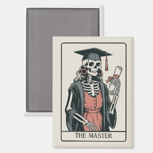 Lustiges Meister-Abschlussgeschenk Skelett Absolve Magnet