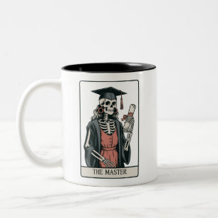 Lustiges Meister-Abschlussgeschenk Skelett Absolve Zweifarbige Tasse