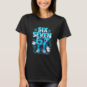 Lustiges Meme 67 Sechs Sieben 6 7 Italienischer Br T-Shirt