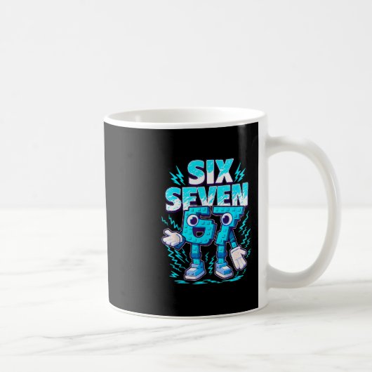 Lustiges Meme 67 Six Seven 6 7 italienischer Brain Kaffeetasse (Rechts)